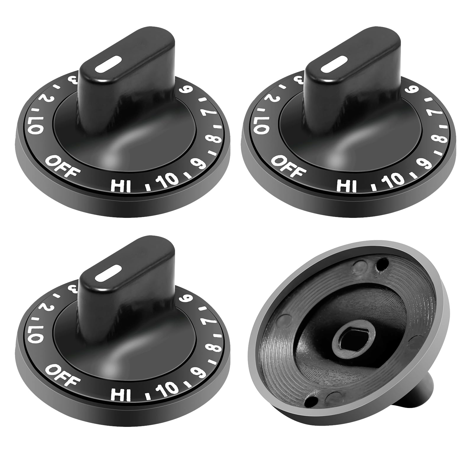 Photo 1 of 12200035 Range Surface Burner Knob Compatible with Whirlpool Kenmore Jenn Air 4 Pack