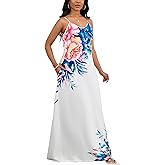 SheKiss 2026 Women's Casual Summer Floral Long Maxi Dresses Floor Length Sleeveless Plus Size Sundresses