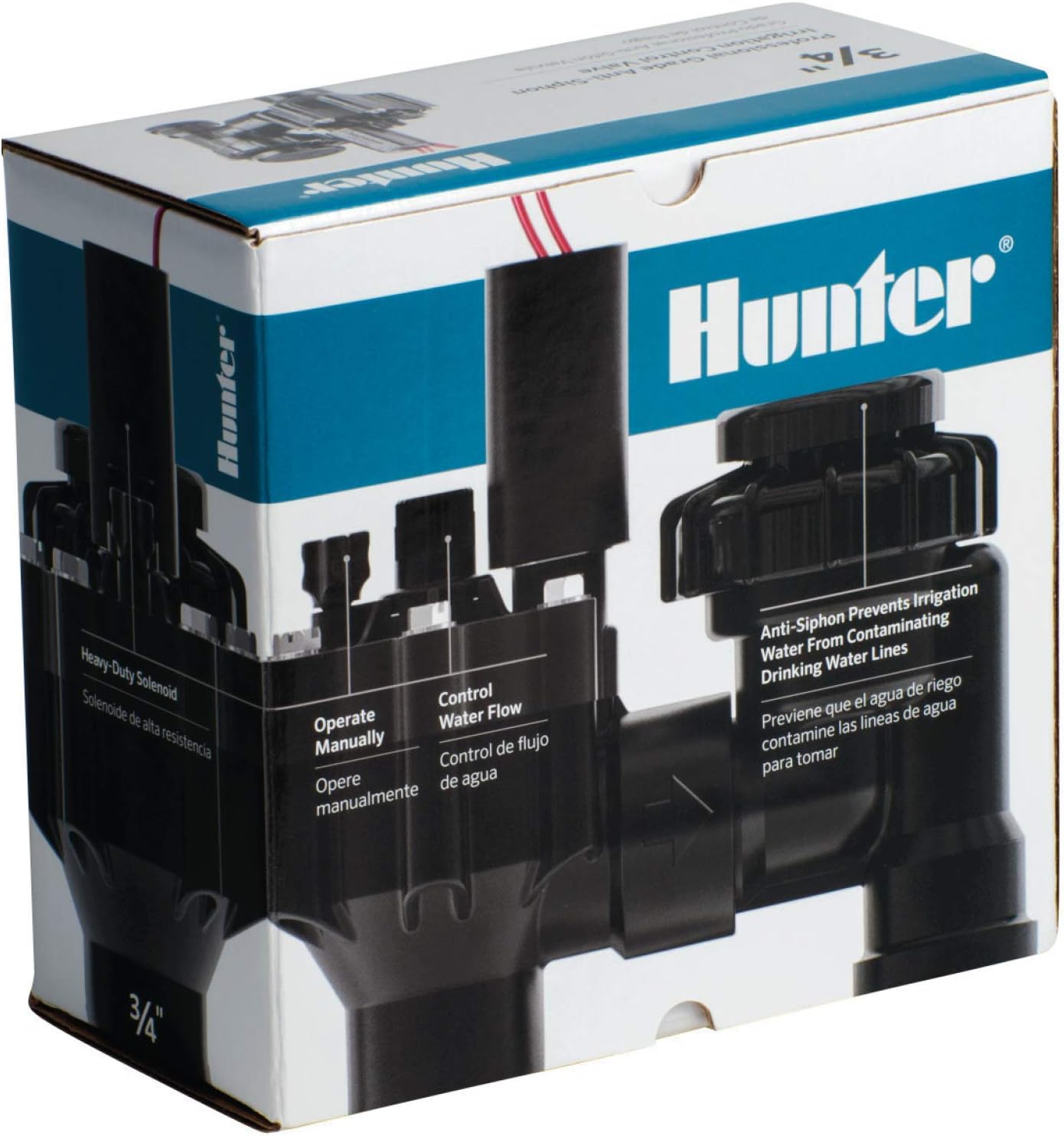 Hunter Industries RTL1002PGV075ASV Hunter 3/4" PGV-ASV Anti-Siphon Irrigation Valve, Black : Garden & Outdoor