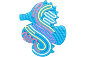 HOPIHY 1Pcs Seahorses Sensory Activity Board, Fidget Sensory Toys for Kids Adults, Duble Sided Design Busy Board for Fine Motor Skill, Calm Down Fidget Toy for Stress Relief, Calming, Focus, and Autism