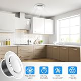 Hon&Guan 4 Inch Adjustable Round Air Vent Cover 100mm Ceiling Vent view 3