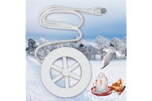 ZUERST Bird Bath Heater for Outdoors in Winter, 70W Birdbath De-Icer, Chicken Waterer Heater Deicer with Thermostatically Controlled, Aluminum Poultry Water for Duck Goose Bird Cow to Drink Warm Water