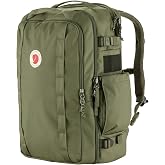 Fjallraven Farden Carry-On Pack F23200303-620, Green | Recycled Polyamide 500D, Padded Laptop Compartment, Trolley Sleeve, Lockable Zippers, 42L
