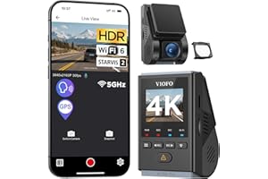 VIOFO A119M Pro 4K HDR Mini Front Dash Cam, Car Camera with STARVIS 2 IMX678 Sensor, Wi-Fi 6, Quad-Mode GPS, Voice Control, N