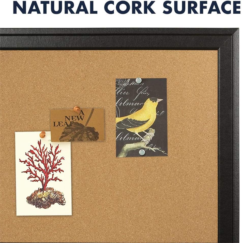 Quartet Cork Board Bulletin Board, 11” x 17” Framed Corkboard, Black Frame, Decorative Hanging Pin Board, Perfect for Office & Home Decor, Home School Message Board or Vision Board (79279) : Corkboard : Office Products