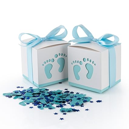 Amazon Com 50pcs Paper Candy Boxes Craft Ribbon Gift Wrap Boxes