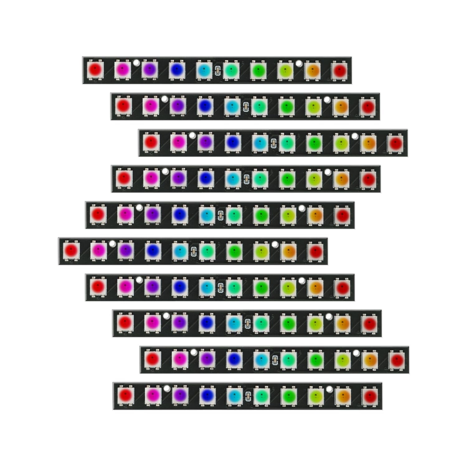 Treedix 10 x 10 RGB LED Light Stick Matrix, Addressable 10 Bit RGB LED with Integrated Driver Board, DC 5 V Compatible with Arduino and Raspberry Pi