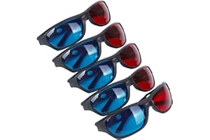 TAMOSH 5X Red and Blue Anaglyph Dimensional 3D Vision Glasses for TV Movie Game DVD