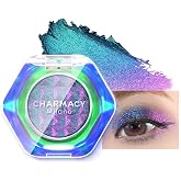 CHARMACY Multichrome Glitter Eyeshadow, Intense Pigmentation Chameleon Sparkling Eyeshadow, Bright Highlighter Duochrome Eye Make Up, Multi-Reflective Finishes Glitter Metallic Eye Makeup #05