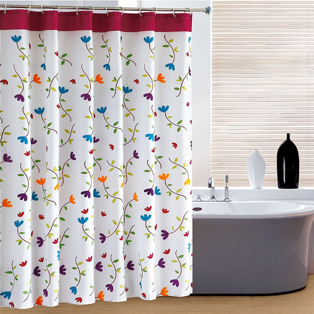 Zhh Nature Series Waterproof Fabric Polyester Shower Curtain For