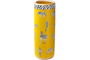 HOZUSO Umbrella Racks Porcelain Ceramic Umbrella Zebra Print Stand Umbrella Holder Modern Style Floor Vase for Storing Canes Walking Sticks for Entryway Indoor 24‘’High
