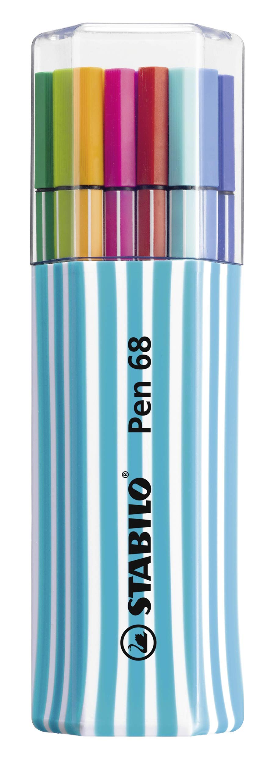STABILO Premium Felt Tip Pen Pen 68 Pack of 15 assorted colours