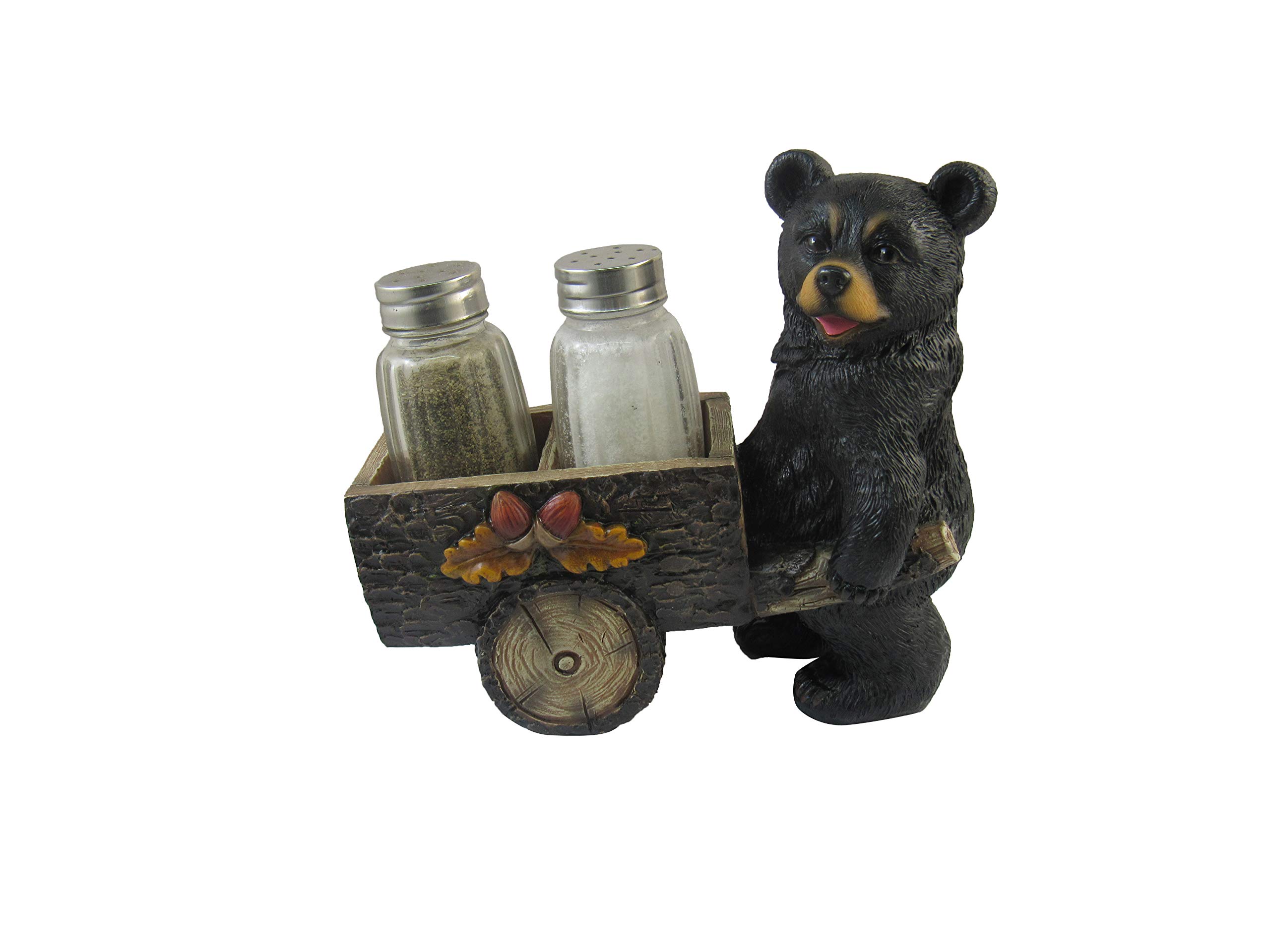DWK Animal Holder with Salt And Pepper Shaker Set (3 Piece) | Kitchen Décor and Accessories | Salt and Pepper Shakers | Home Décor | Home Decorations… (Bear)