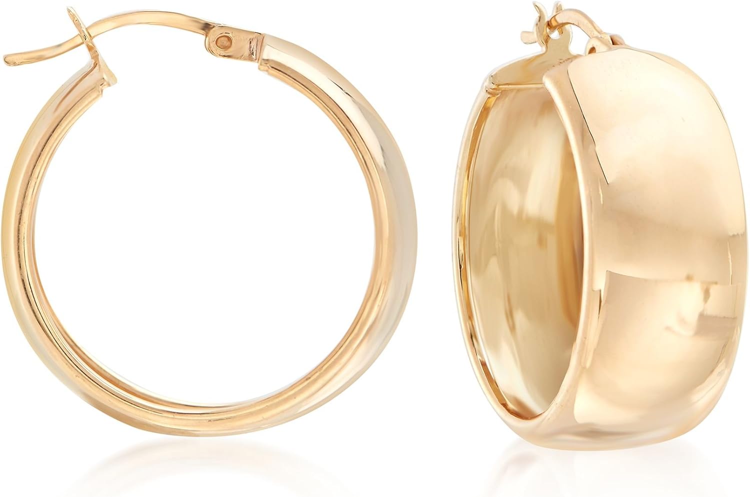 RossSimons 18kt Gold Over Sterling Wide Hoop Earrings Jewelry