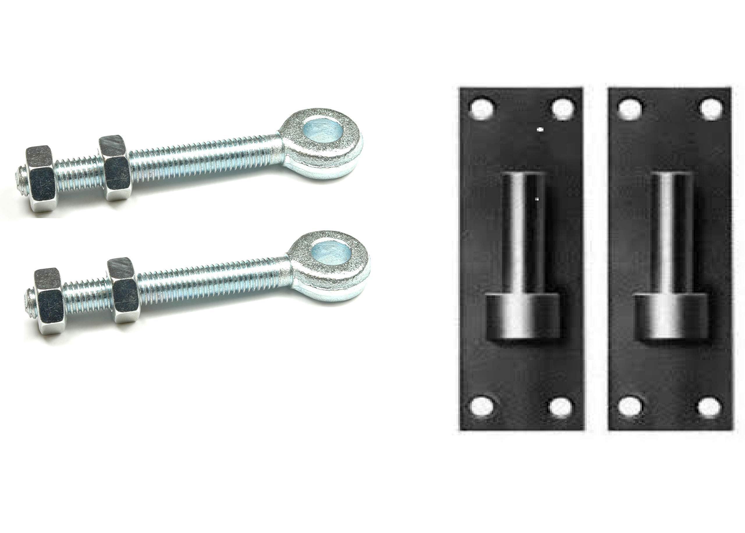 Wyre Direct Gate Hinges 12mm Pin Bracket & 12mm X 150mm Adjustable Eye