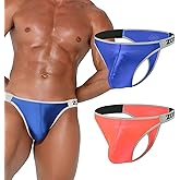 ZAIGGUT Mens Pouch Thong Sexy Ice Silk G-Srting Underwear M L XL XXL