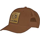 Changes Dodge Ram Logo Sewn Patch Adjustable Trucker Hat Brown