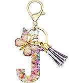 TTYY Initial Letter Keychain for Women Gift for Young Teenage Girl Gifts for Christmas to Mom Daughter Purple tassel