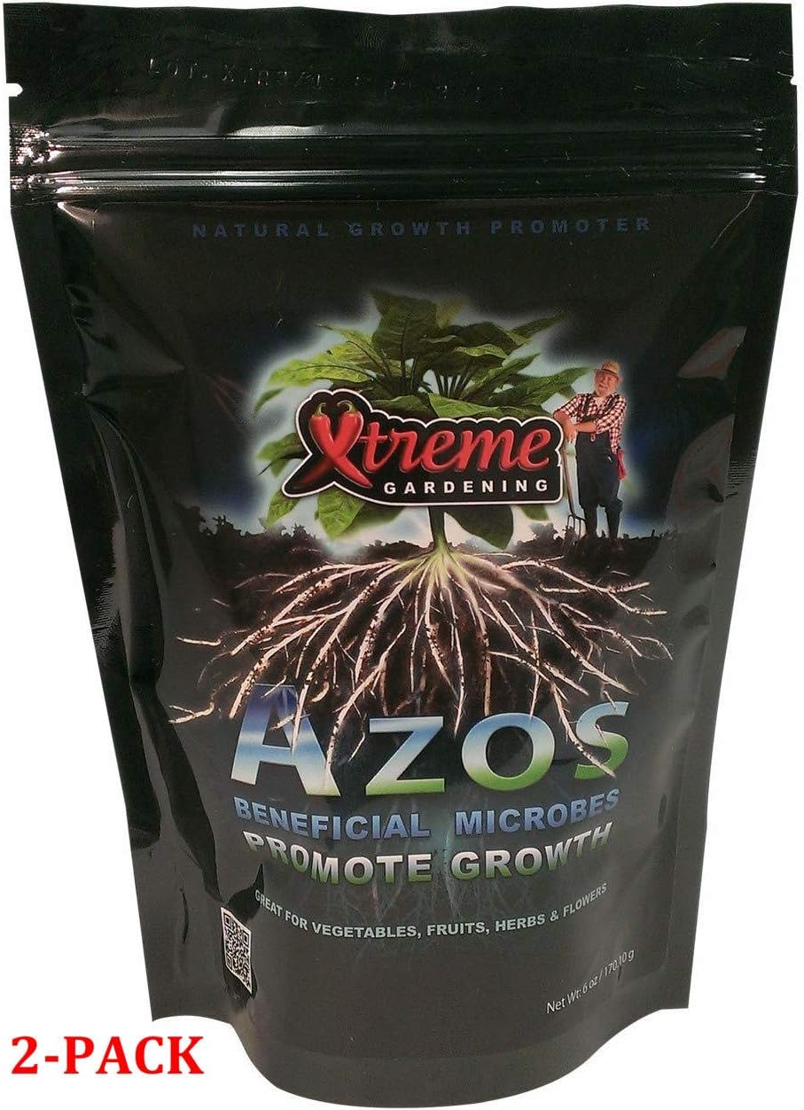RTI Xtreme Gardening Azos Beneficial Bacteria, Natural Growth Promoter, 6-Ounce Bag (6 oz, 2-Pack)