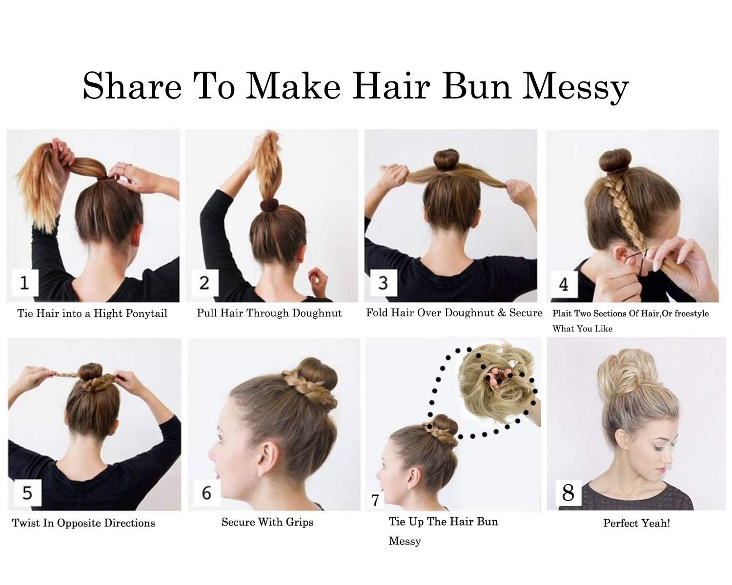 Amazon Com Hebelin Messy Hair Bun Extensions Scrunchy Updo