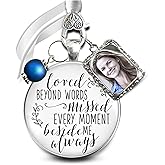 Gutsy Goodness Wedding Memory Charm Loved Beyond Words, Missed Every Moment Memorial Bouquet Jewelry Photo Frames Bronze Silver Cream White Pendant Bridal Flower DIY Picture Template