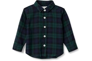 Amazon Essentials Unisex-Baby Button Down Plaid Flannel Shirt