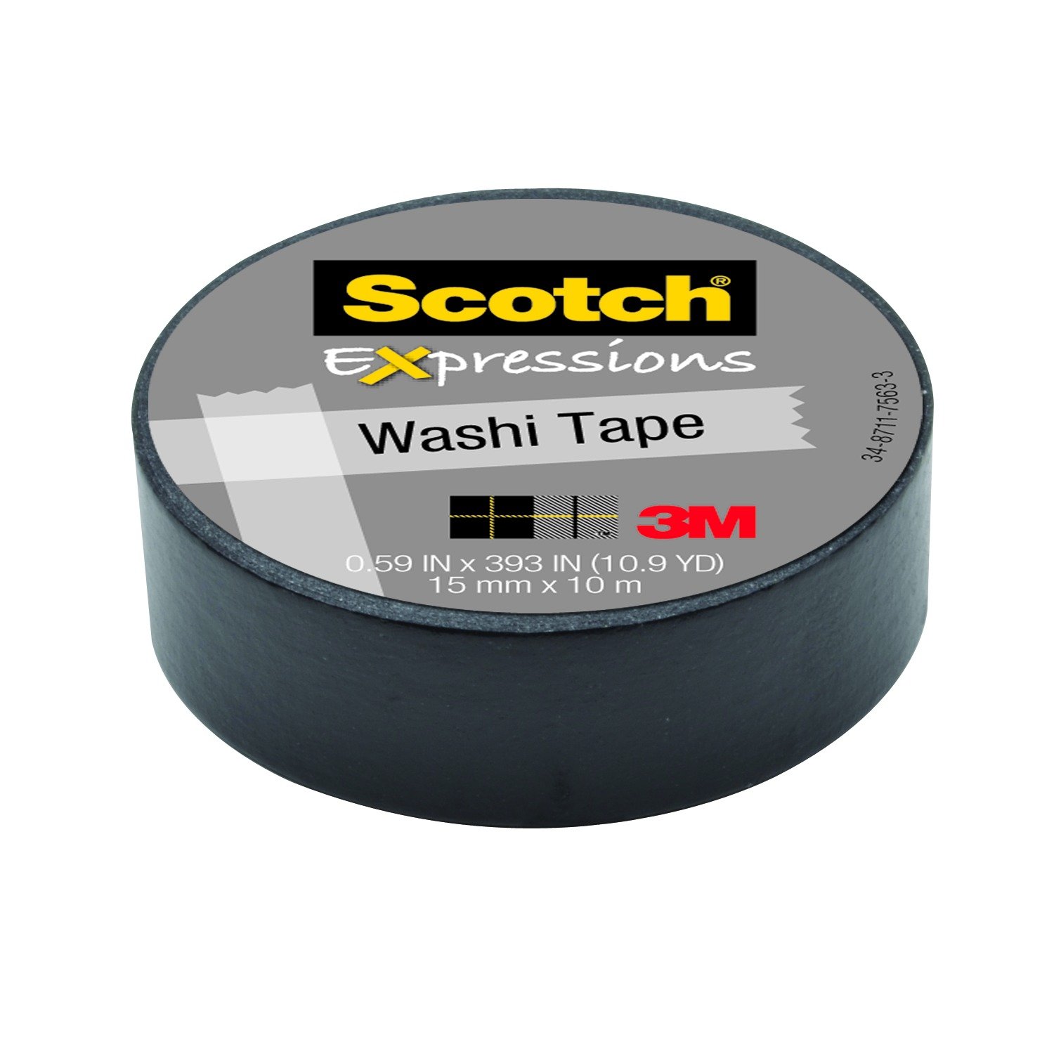 Scotch Creative Tape Washi Tape, Decorative Tape Black