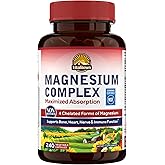 Vitalitown Magnesium Complex Supplement 500mg - NSF Certified Magnesium Glycinate, Malate, Taurate & Citrate - Chelated High Absorption & Gentle on Stomach - Vegan Non-GMO 240 Capsules