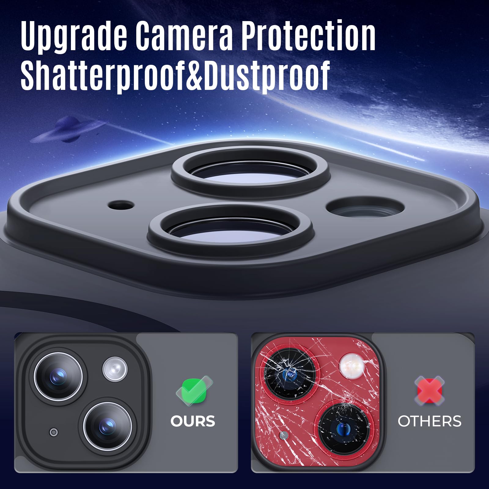 Designed for iPhone 13 Case, Compatible with MagSafe, with Privacy Screen Protectors X2, [Camera Protection] [15FT Military Drop Protection] Shockproof Phone Case, 6.1