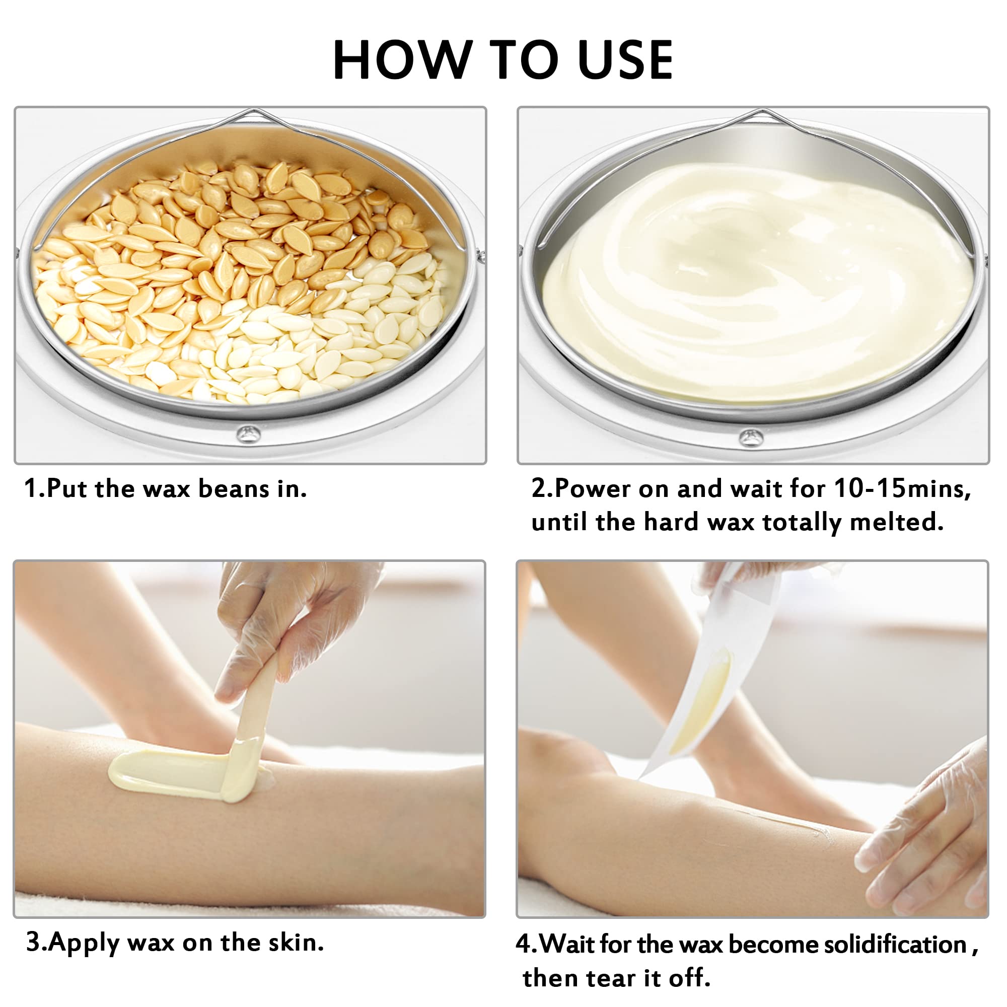 Large Single Wax Warmer Professional 3L Electric Wax Heater Machine Hold 5.5 Lbs Wax for Hair Removal, Large Wax Pot Paraffin Facial Skin Body SPA Salon Equipment with 100 Wax Sticks