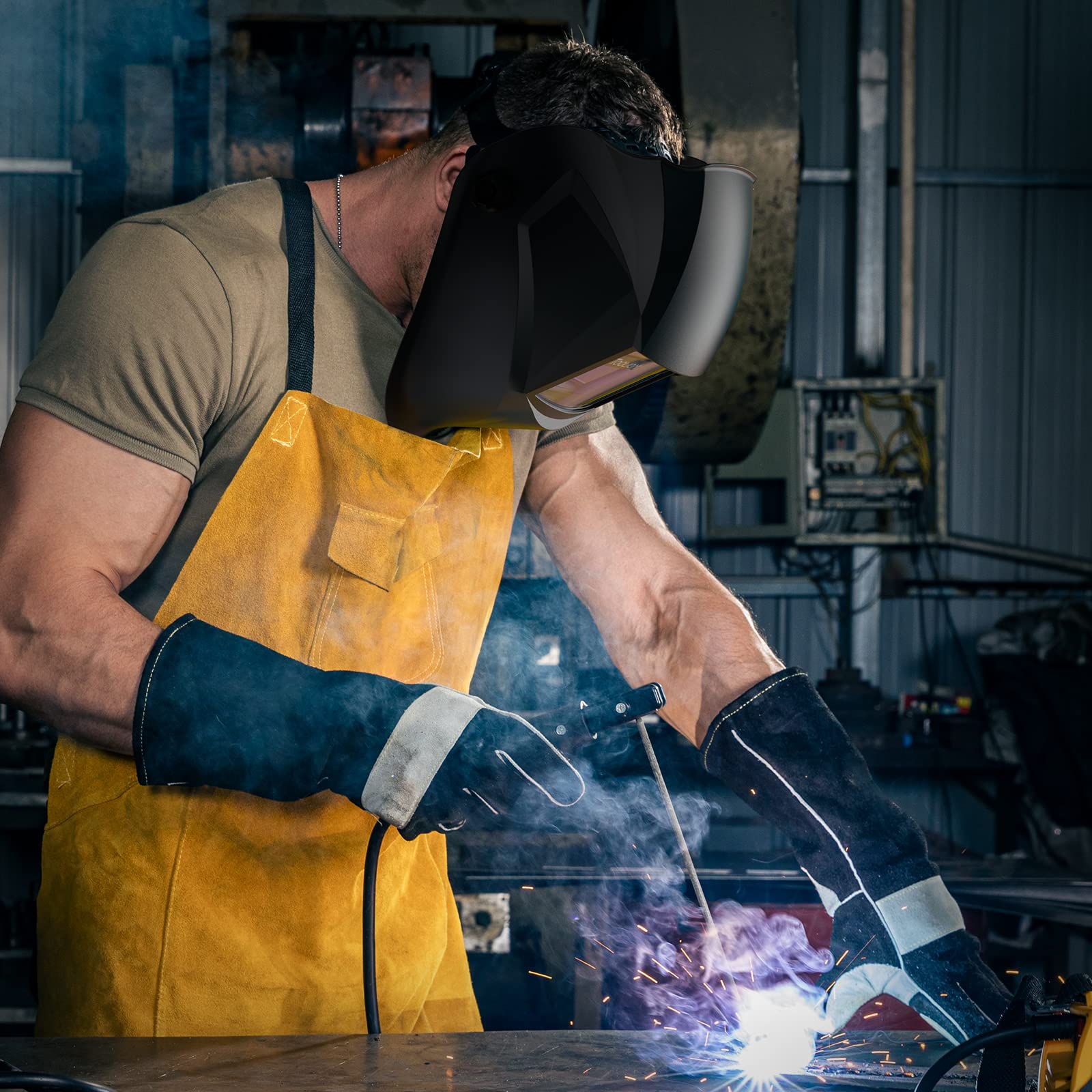 TOOLIOM Welding Helmet Auto Darkening Solar Powered with Adjustable Shade Range 4/9-13 for TIG MIG ARC Welder Hood Welder Mask