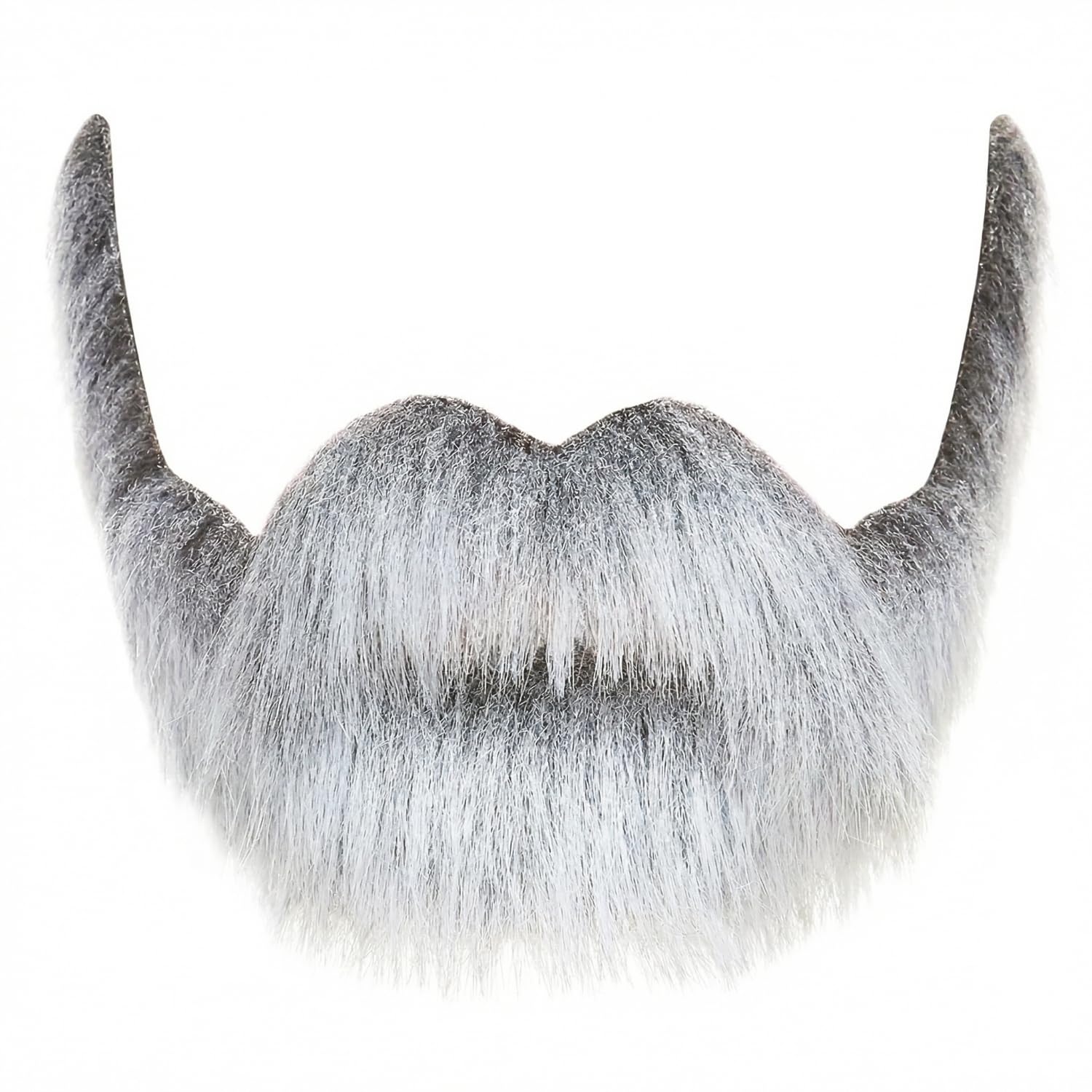 Mustaches Self Adhesive, Novelty, Small Nobleman Fake Beard and Fake Mustache, Salt and Pepper Color