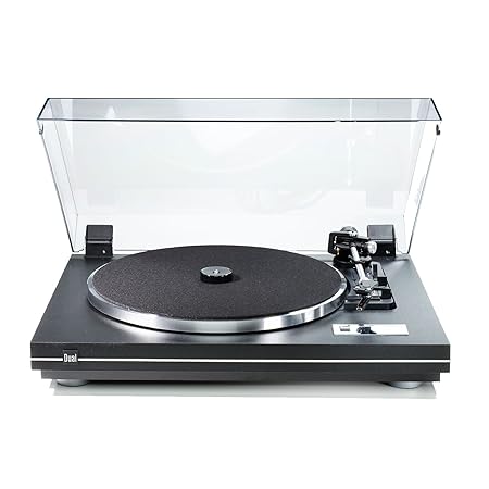 Dual CS 455-1 Vollautomatischer Plattenspieler (DC-Motor, Kardan-Tonarm, OMB 10 Magnet-Tonabnehmer) schwarz