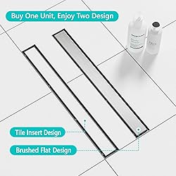 Neodrain 24-Inch Linear Shower Drain- with 2-in-1
