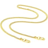 jiesinlov Purse Chain Strap for Handbag Gold Chains Shoulder Bag Strap Replacement,with Metal Buckles (A 23.6in)