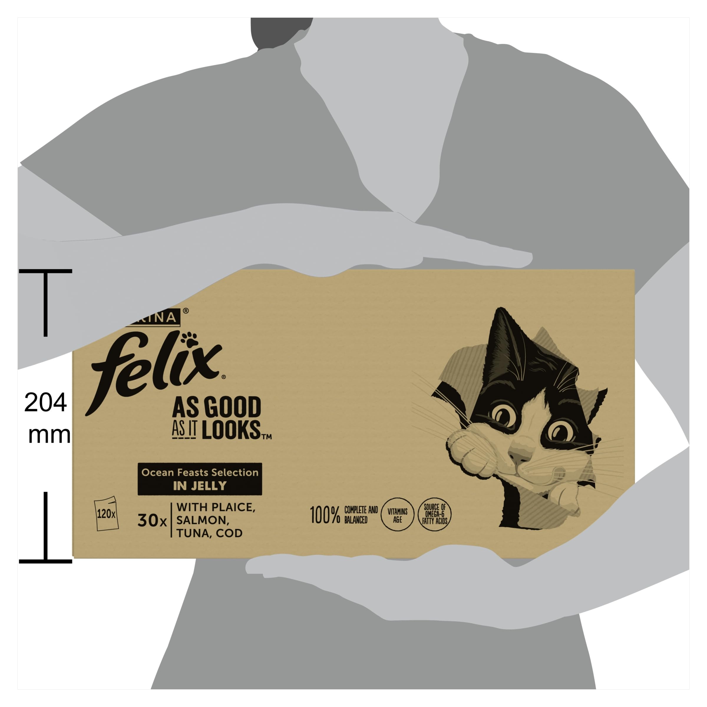FELIX As Good As it Looks Ocean Feasts Wet Cat Food 120x85g