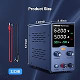 NANKADF 0-62V 0-5A DC Bench Power Supply 4-Digit LED USB Fast Charging view 4