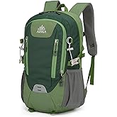Outplea 20L Small Reflective Hiking Backpack with Padded Straps for Men Women, Lightweight Travel Daypack, Green