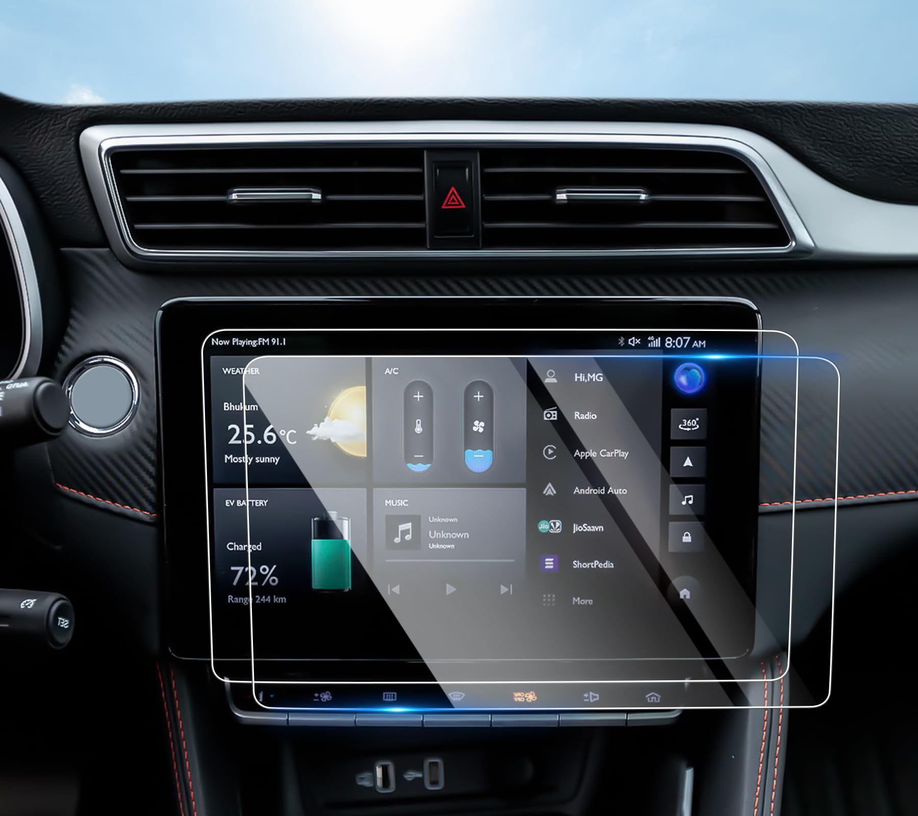 SHAOHAO For MG ZS SUV 2022 2023 2024 Screen Protector Car 10.1 Inch GPS Accessories PET Nano Film Scratch Resistance and Fingerprint Reduction 4H Hardness MG ZS 2 Pieces