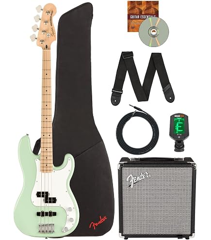 Amazon.com: Fender Player II Jazz Bass - 3-Color Sunburst Bundle