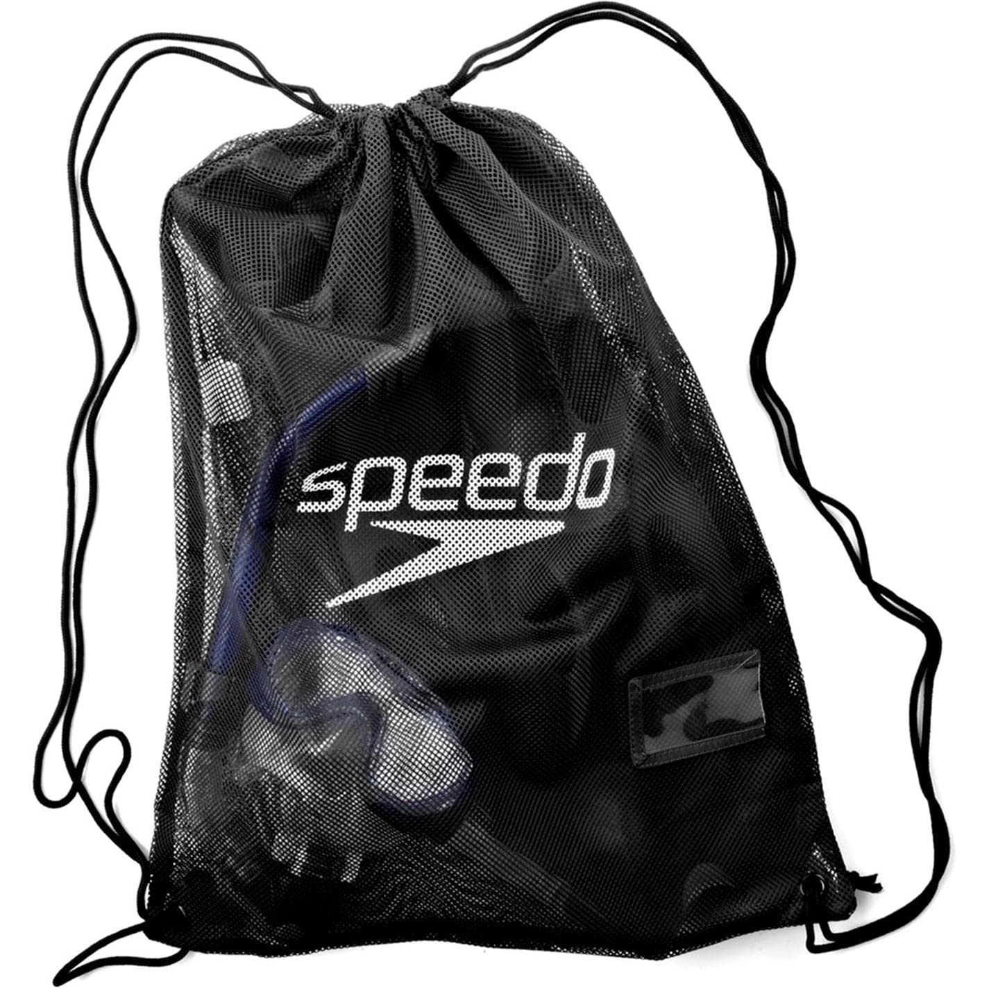 Speedo Unisex-Adult Pool Mesh Bag | Kit Bag | Swim Bag Bag, Black, One Size