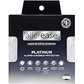AllerEase Platinum Allergy Knit Pillow Protector Standard/Queen | Temperature balancing; plush knit fabric; zippered closure; hot-water washable; helps keep pillow fresher between washes