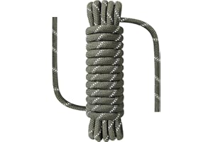 NorthPada 1/2 in x 16 ft Boat Marine Rope for Canyoneering, Floating, Fishing, Rafting, Camping, Hiking, Hunting, Anchor, Arborist Tree, Rafting, Rescue, Knotting Practice Nylon/Polyester Arm Green