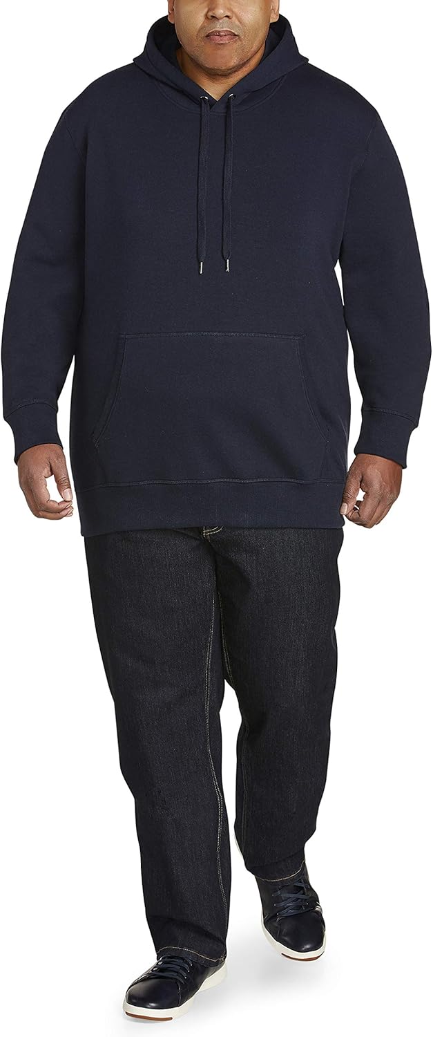  Essentials Men's Big & Tall Hooded Fleece Sweatshirt fit by DXL: Clothing