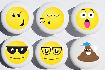 Boys Emoji Drawer Pulls Emoji Decor Ceramic Cabinet Drawer Knobs