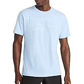 Reebok Mens Suede Short Sleeve Crewneck T-Shirt, Standard Fit, Lightweight Cotton-Poly Jersey Fabric