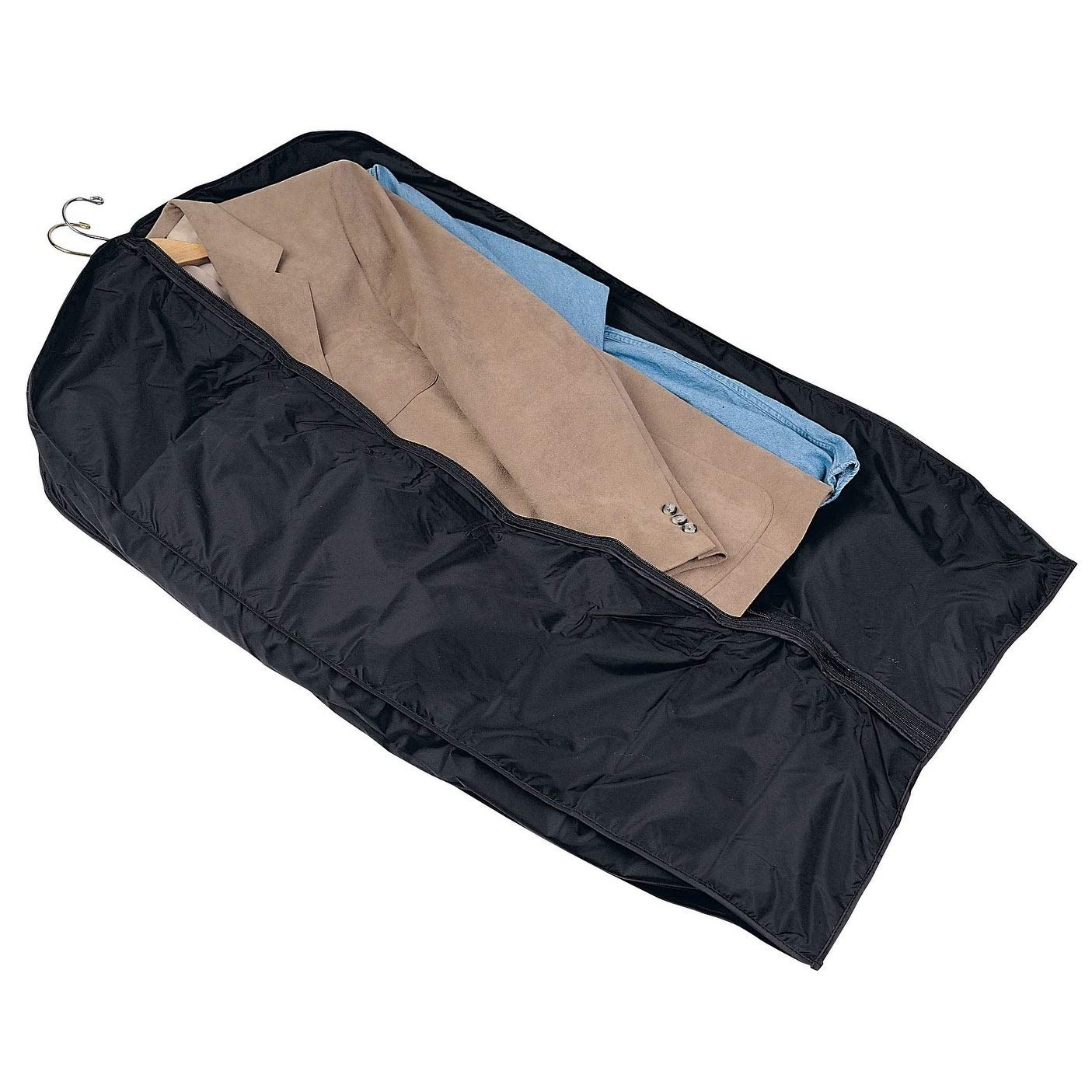 Household Essentials Nylon Polyester Garment Bag, Black