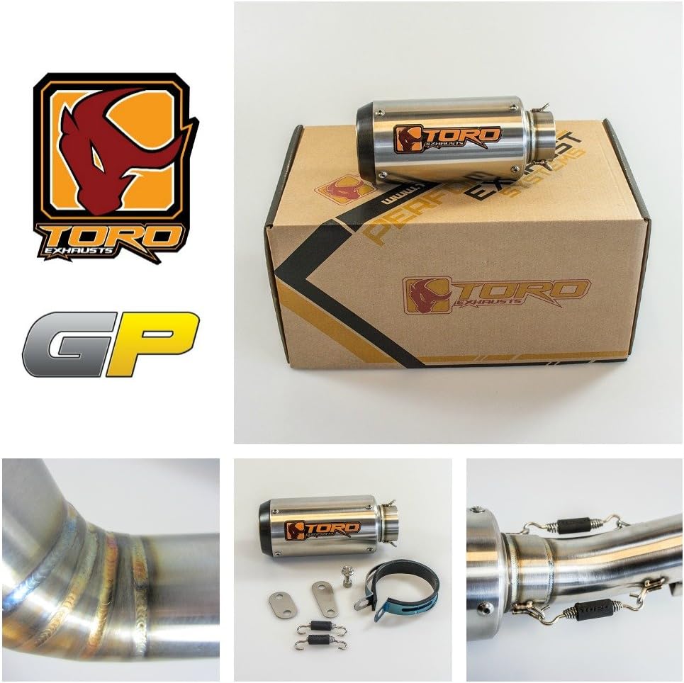 Toro T1 GP Brushed Stainless/Carbon Exhaust Kit compatible with Kawasaki Z1000 2003-2006