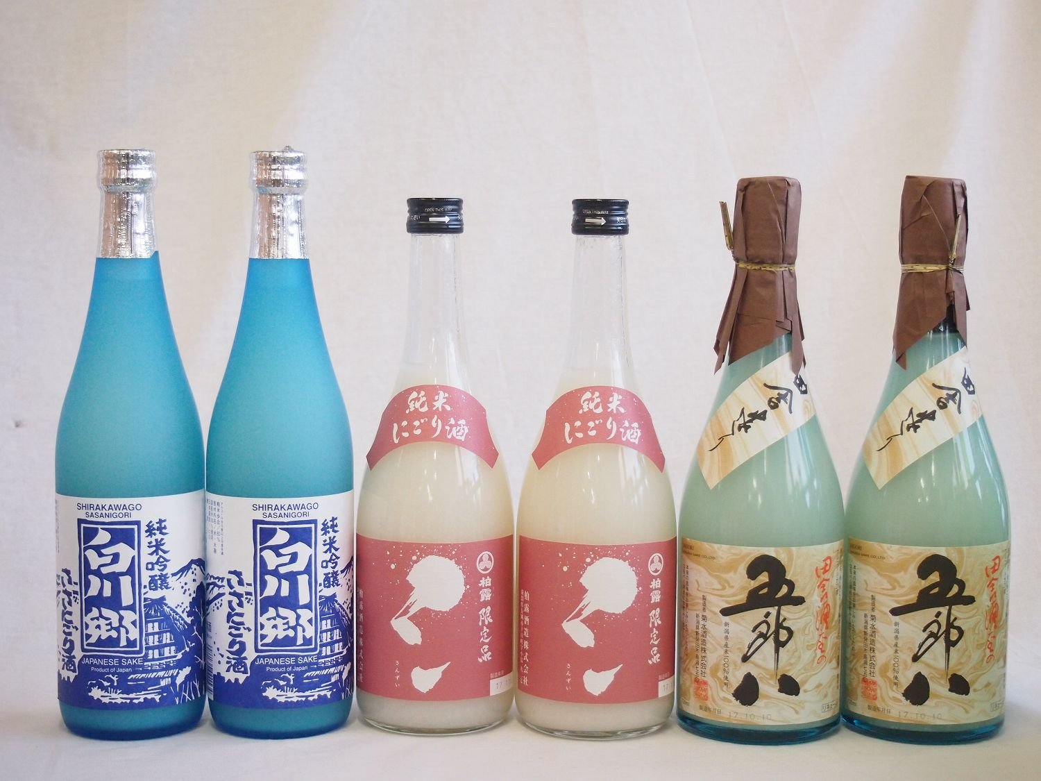 日本酒にごり酒6本飲み比べセット 五郎八2本さんずい3本白川郷純米吟醸2本 7ml 6本 新潟県 岐阜県 B0797srwmg 純米吟醸酒 うのにもお得な