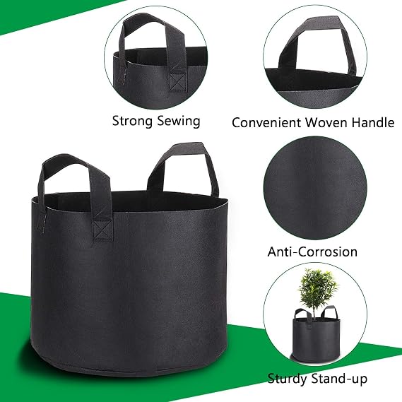 PEYOU 5X 30l Saco para Plantas, Bolsa de Cultivo de Plantas de ...
